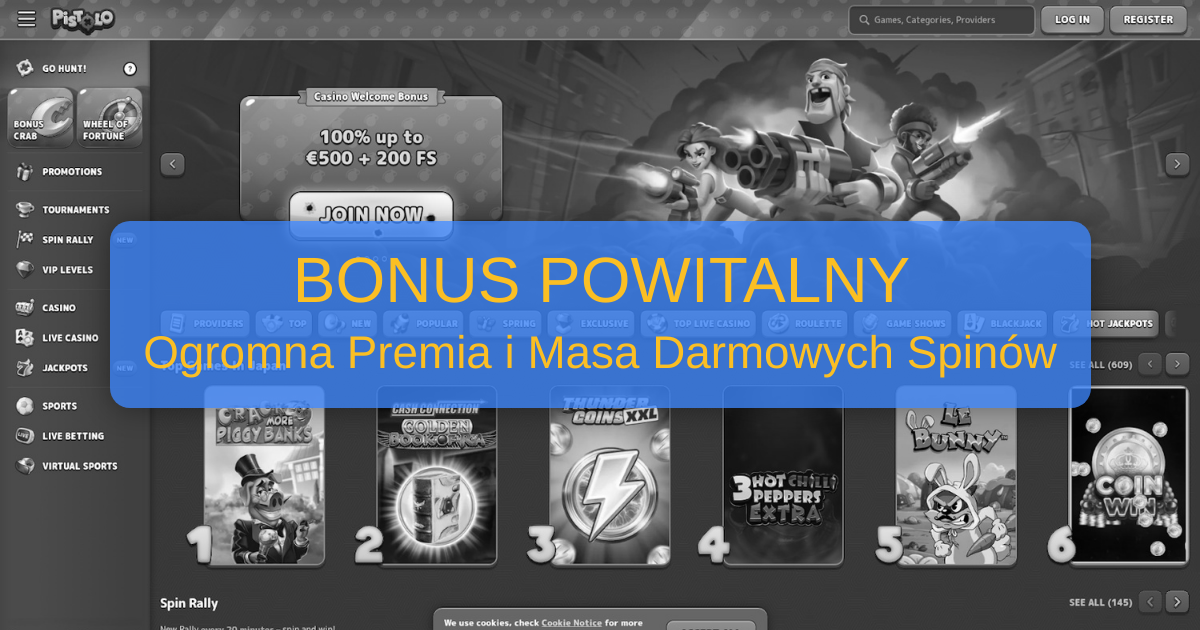 Pistolo Casino Polska - Graj w sloty online i wygrywaj natychmiast