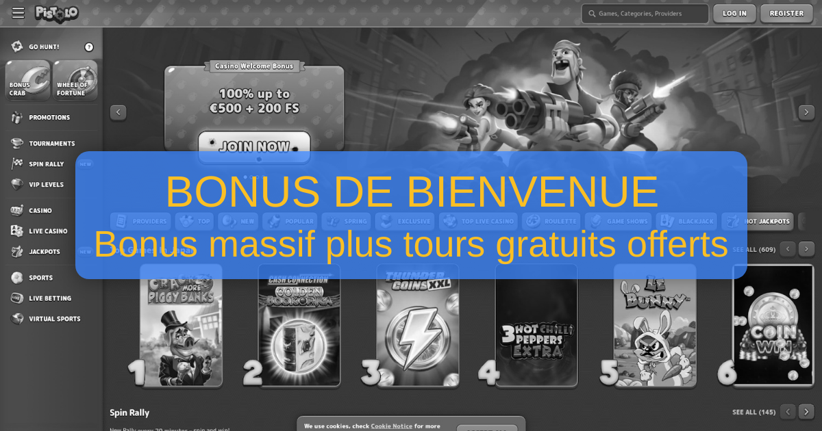 Pistolo Casino France | Jeux en ligne et gains instantanés