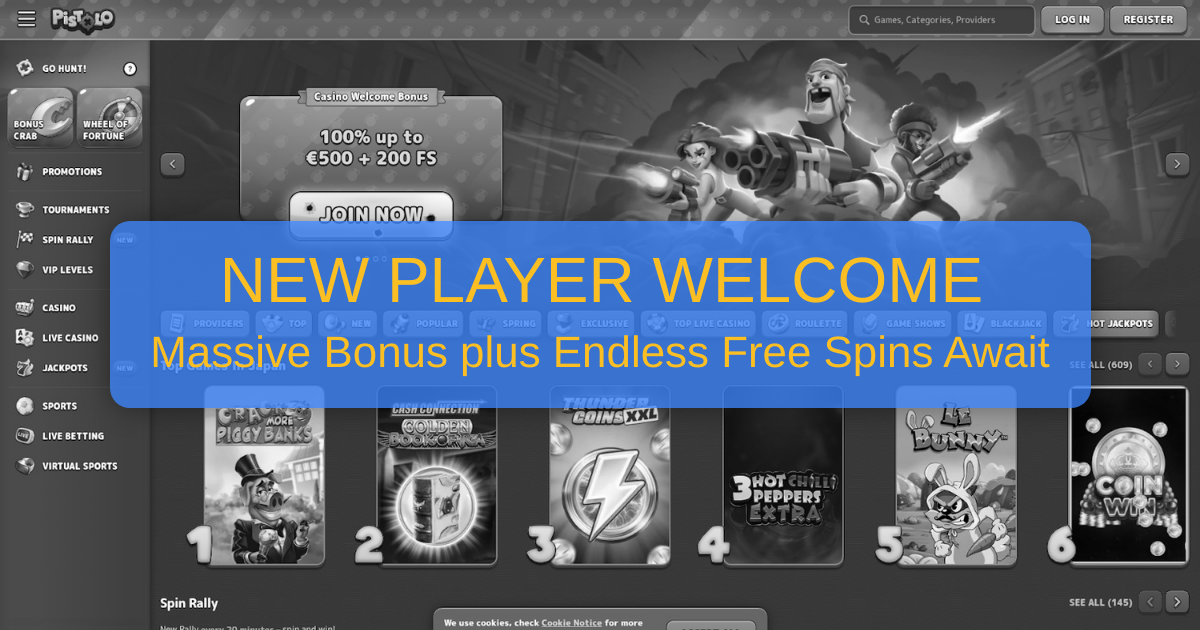 Pistolo Casino UK - Play Top Slots & Win Big Today